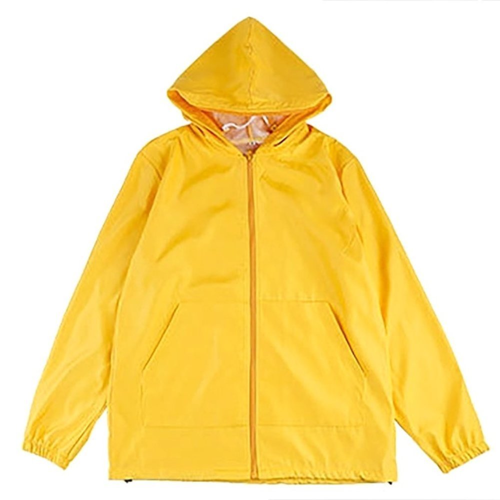 Yellow Detachable Face Shield Protective Jacket Hat Washable Anti Spit U.S - M